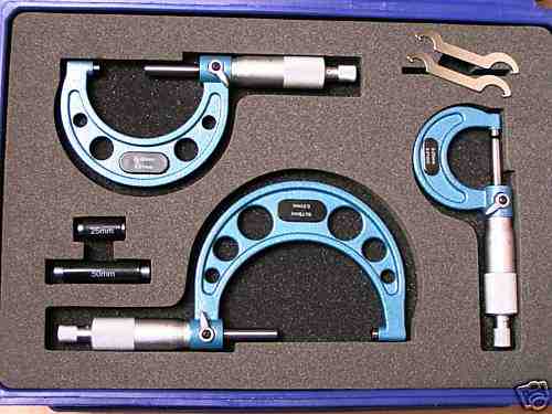 Outside Micrometer Set 0-75mm Ratchet Stop Type